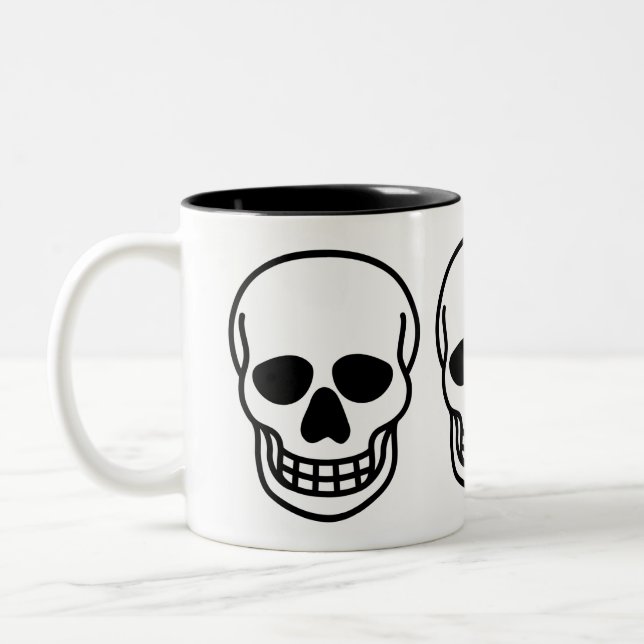 Taza Bicolor Calavera gótica (Izquierda)