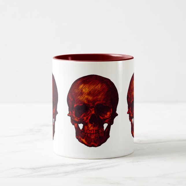 Taza Bicolor Calavera roja (Centro)