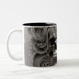 Taza Bicolor Calaveras Techno 007