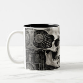 Taza Bicolor Calaveras Techno 010