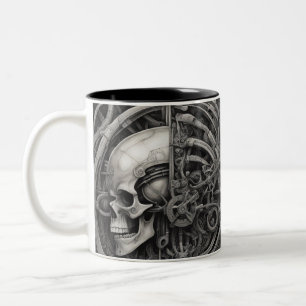 Taza Bicolor Calaveras Techno 042