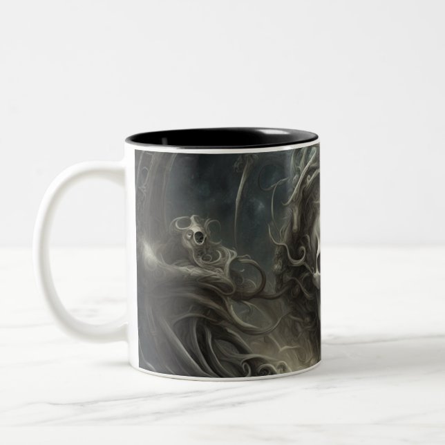 Taza Bicolor Calaveras Techno 047 (Izquierda)