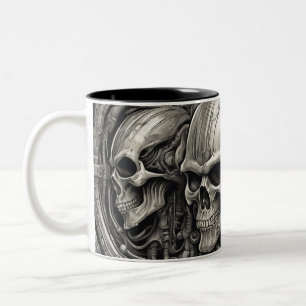 Taza Bicolor Calaveras Techno 054