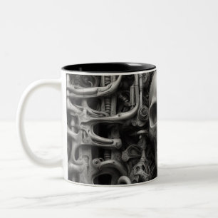 Taza Bicolor Calaveras Techno 061