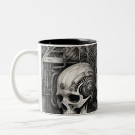 Taza Bicolor Calaveras tecno 011
