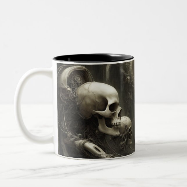 Taza Bicolor Calaveras tecno 020 (Izquierda)