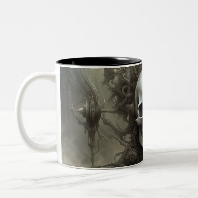 Taza Bicolor Calaveras tecno 021 (Izquierda)