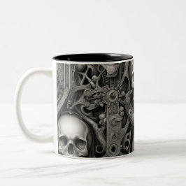 Taza Bicolor Calaveras tecno 029