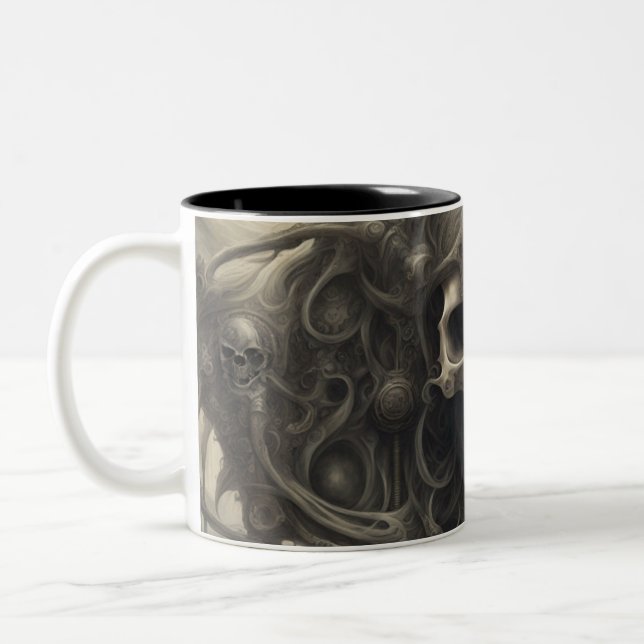 Taza Bicolor Calaveras tecno 033 (Izquierda)