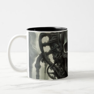 Taza Bicolor Calaveras tecno 057