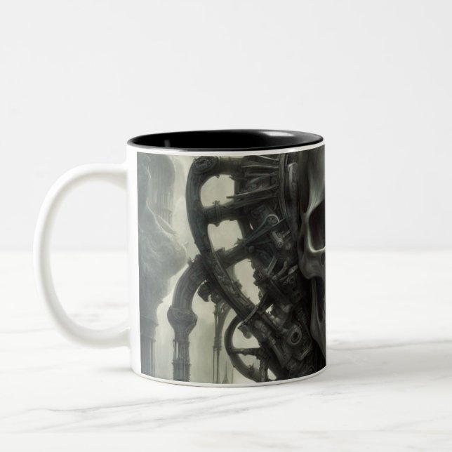 Taza Bicolor Calaveras tecno 057 (Izquierda)
