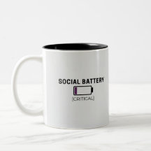 Calcomanía de batería social minimalista baja