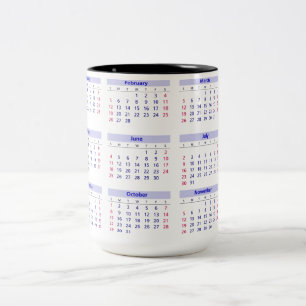 Taza Bicolor Calendario 2017