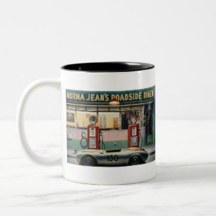 Taza Bicolor Calendario Girl.tif de la carretera del destino