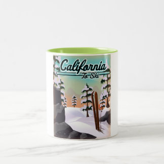 Taza Bicolor California En Esquí