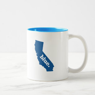 TAZA BICOLOR CALIFORNIA ESTADO AZUL