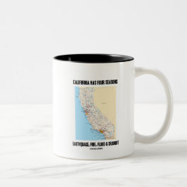 Taza Bicolor California tiene inundación del fuego del