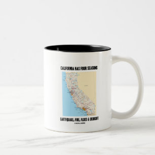 Taza Bicolor California tiene inundación del fuego del