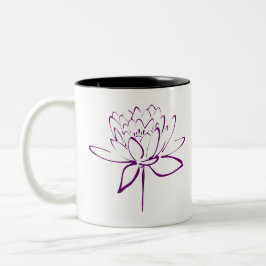 Taza Bicolor Caligrafía de Lotus (púrpura)