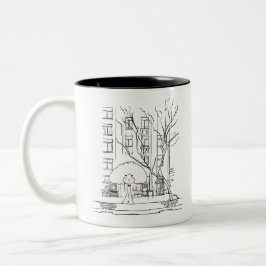 Taza Bicolor Calle Poodle