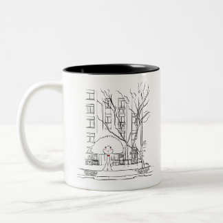 Taza Bicolor Calle Poodle