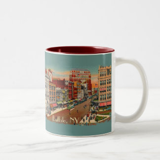 Taza Bicolor Calle principal - Búfalo, tazón de café de Nueva Y