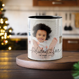 Taza Bicolor Calligraphy Holiday Love 3 Fotos