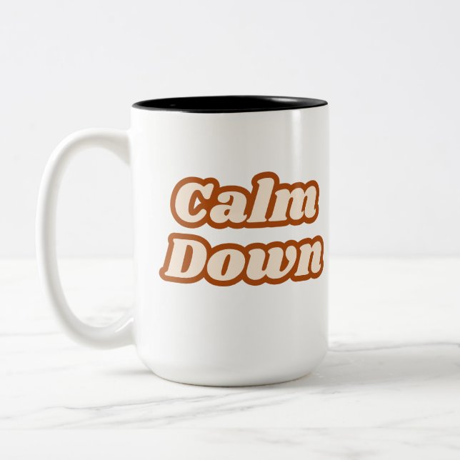 Taza Bicolor Calm Down (Izquierda)