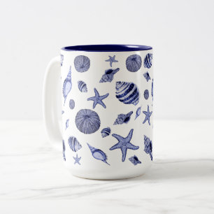 Taza Bicolor Camaradas azules y blancas