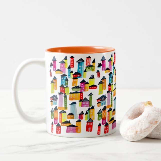 Taza Bicolor Cámaras acuáticas brillantes (Con donut)