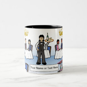Taza Bicolor Camarera personalizada, Personalizado formal de ce