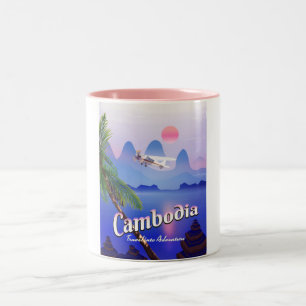 Taza Bicolor Camboya: 'Viaja a la aventura'