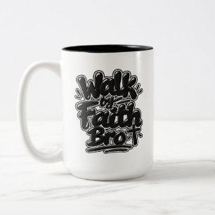 Taza Bicolor Caminar por fe hermano