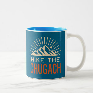 Taza Bicolor Caminata por las montañas Chugach Sunburst
