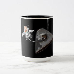 Taza Bicolor Camino Astronauta fuera de la cápsula
