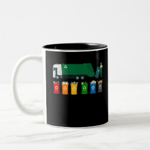 Taza Bicolor Camión de basura reciclado