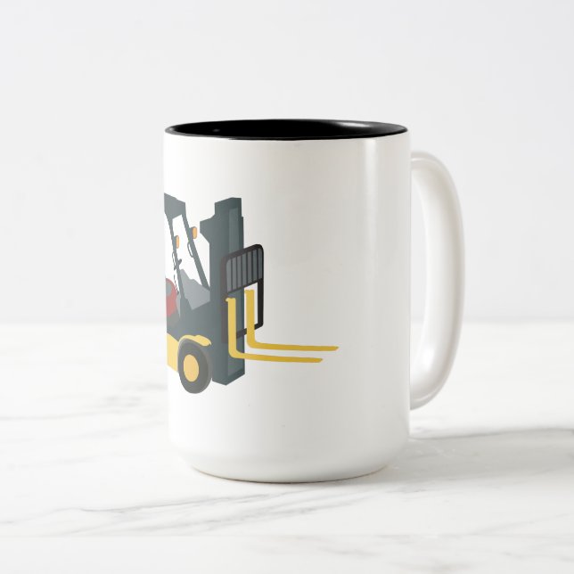 Taza Bicolor Camión de elevación de horquilla (Anverso derecho)