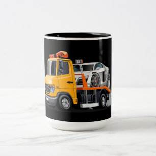 Taza Bicolor camión de remolque personalizado