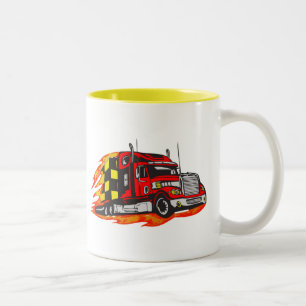 Taza Bicolor Camión grande del aparejo