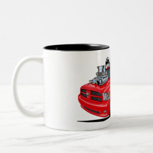 Taza Bicolor Camión rojo Dodge Ram 1500