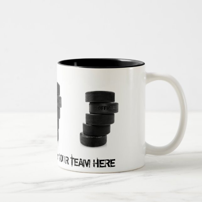 Taza Bicolor Camiones de hockey sobre hielo... (Derecha)