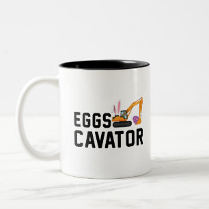 Taza Bicolor Camiseta de caza de huevos de Pascua para niños Hu