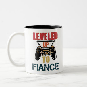 Taza Bicolor Camiseta de Fiance Vintage de Juegos de Fiance Niv