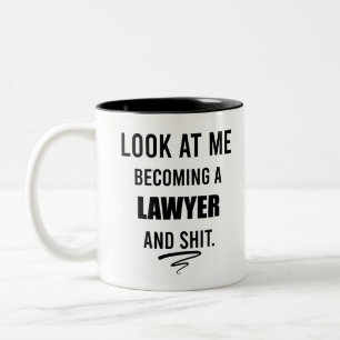 Taza Bicolor Camiseta de graduación para abogados Camiseta de a