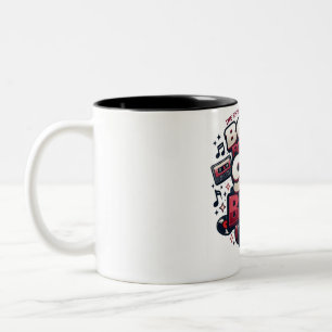 Taza Bicolor Camiseta de manga larga para mujer ADOM 90's Beat