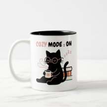Camiseta de Modo Acogedor Gato Negro Lindo Café Li