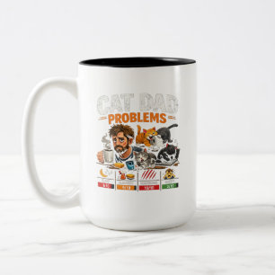 Taza Bicolor Camiseta de regalo para amantes del café con probl