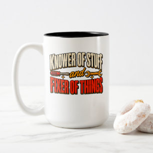 Taza Bicolor Camiseta de reparador divertido de cosas