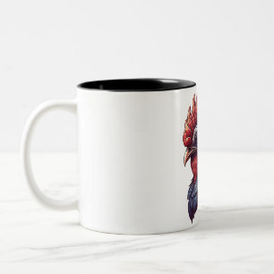 Taza Bicolor Camiseta del Día del Padre para hombres con pollo