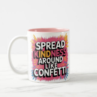 Taza Bicolor Camiseta difunde amabilidad como Confetti